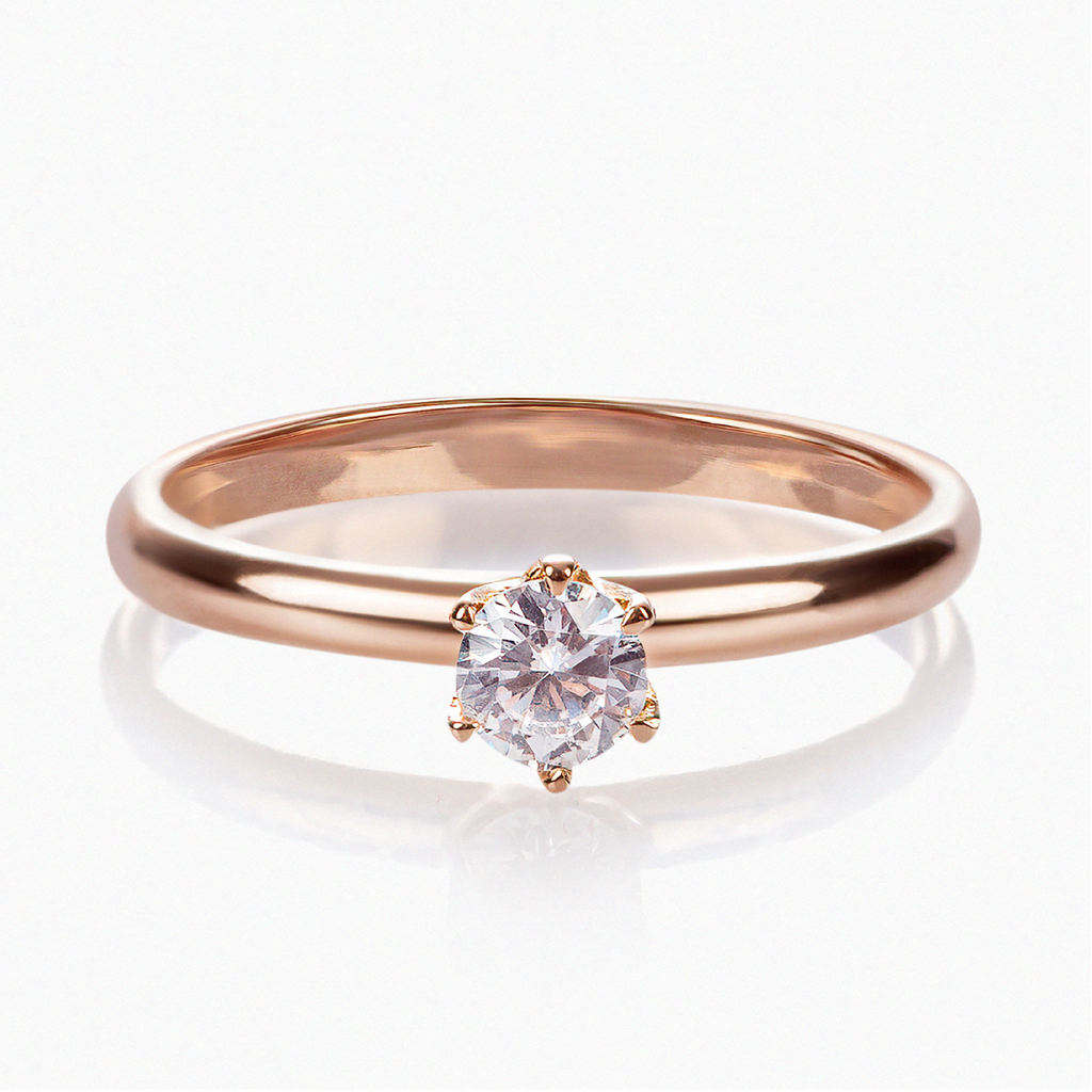 anillo acilia de oro 18k con diamante