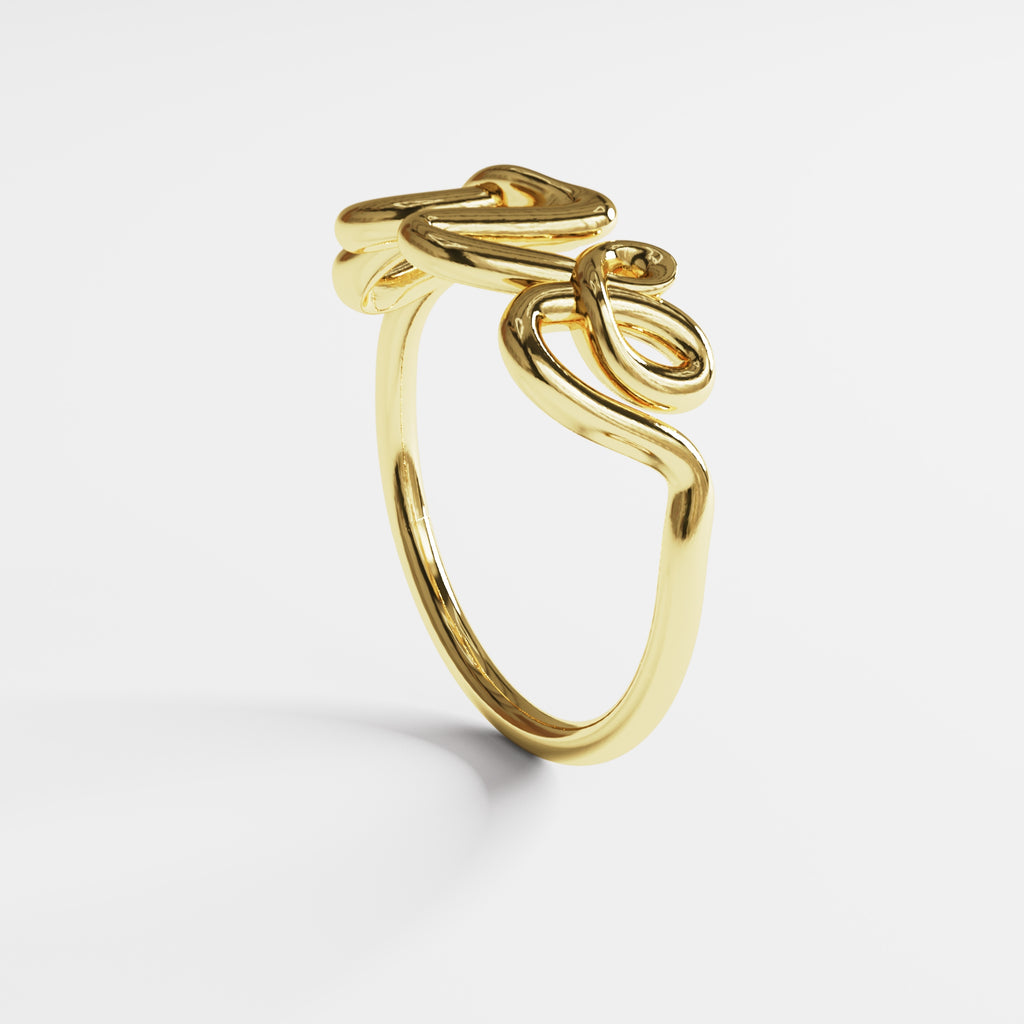 anillo de oro 18k love