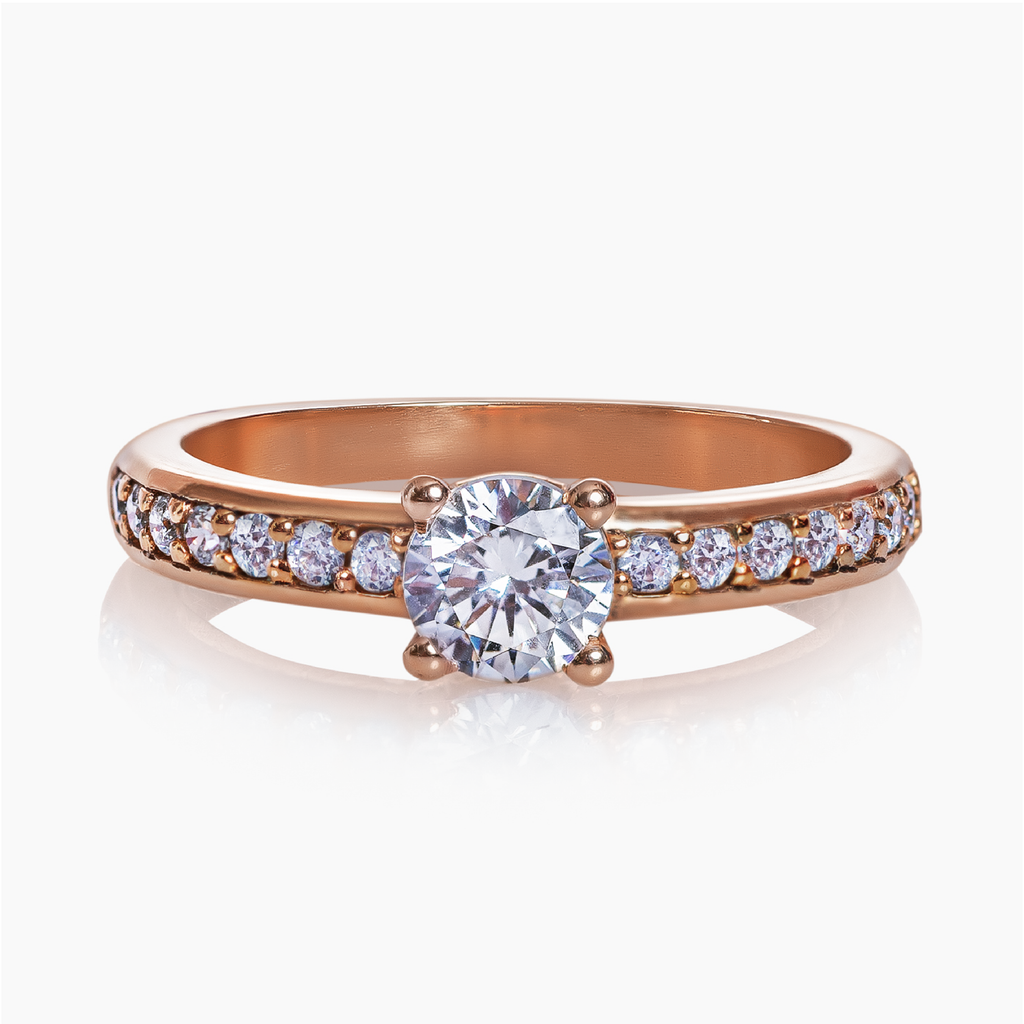anillo de oro 18k con diamante olympia diamond