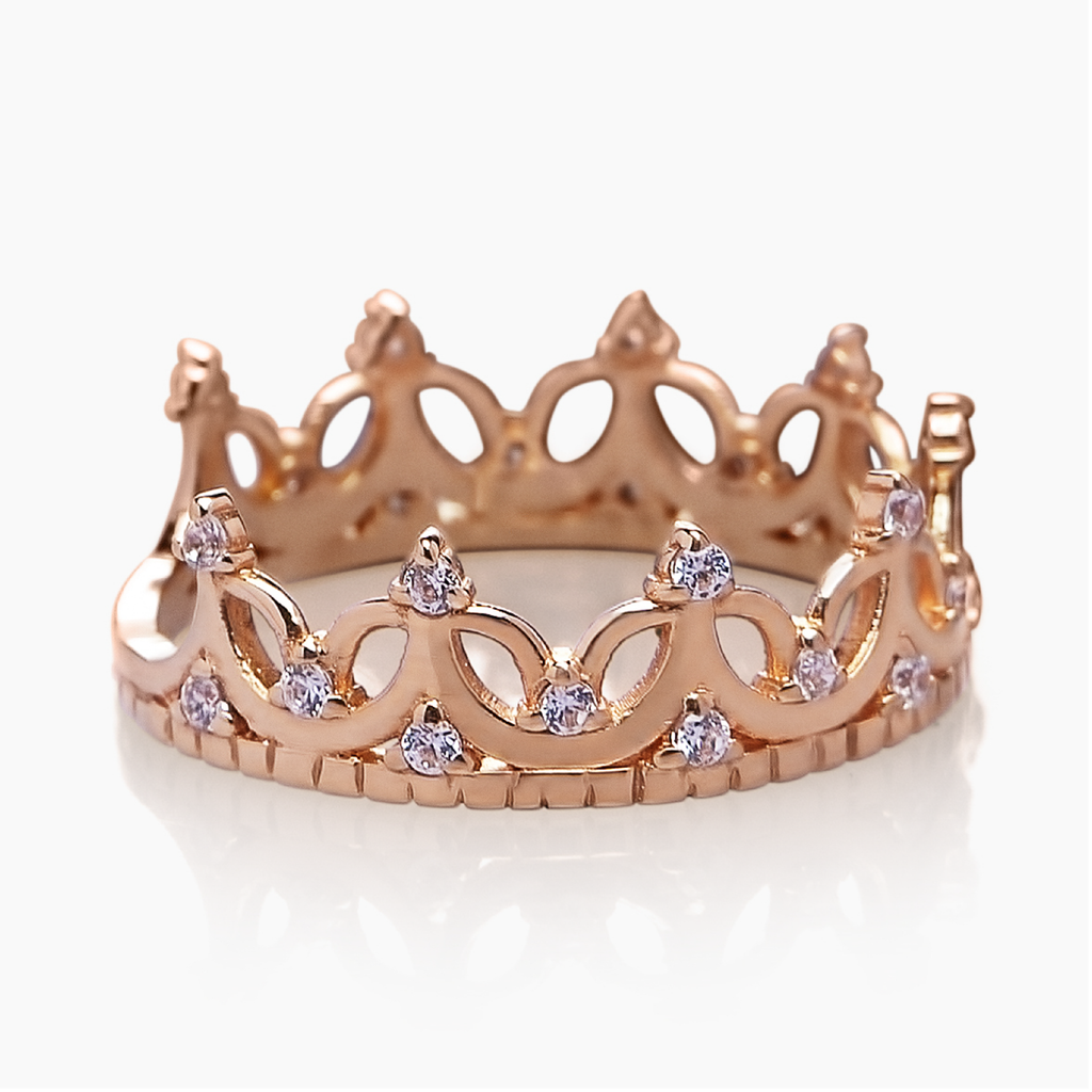 anillo de oro 18k con diamante queen diamond