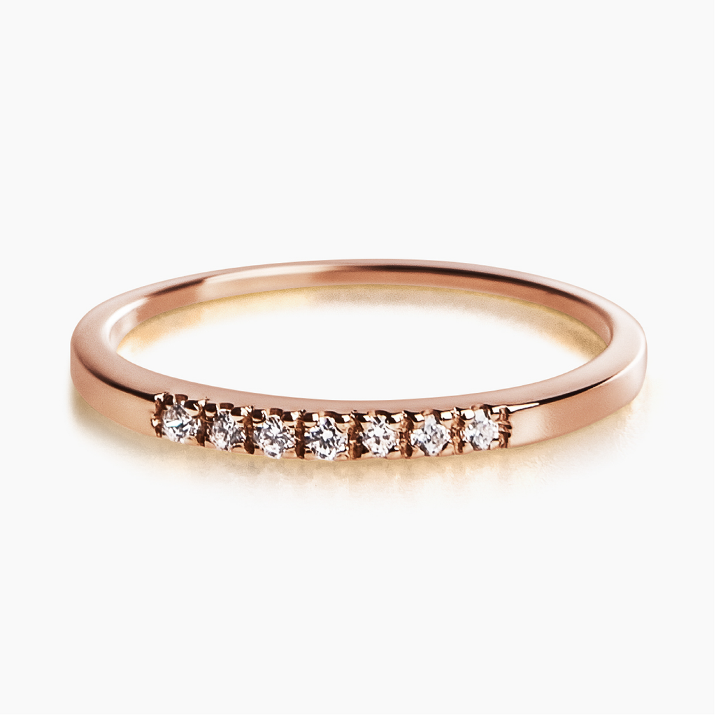 anillo de oro 18k con piedras de diamante natural York