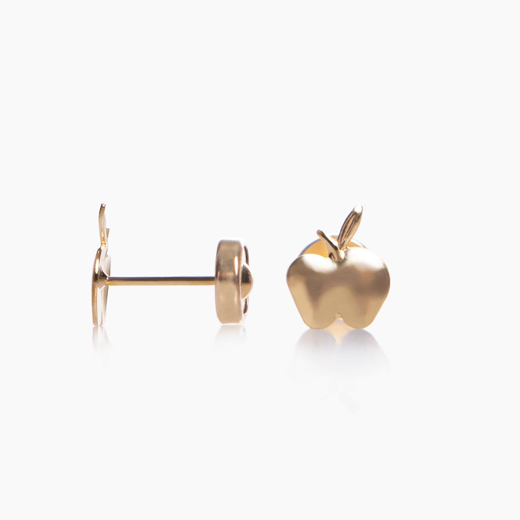 abridores aros de oro amarillo 18k MANZANA