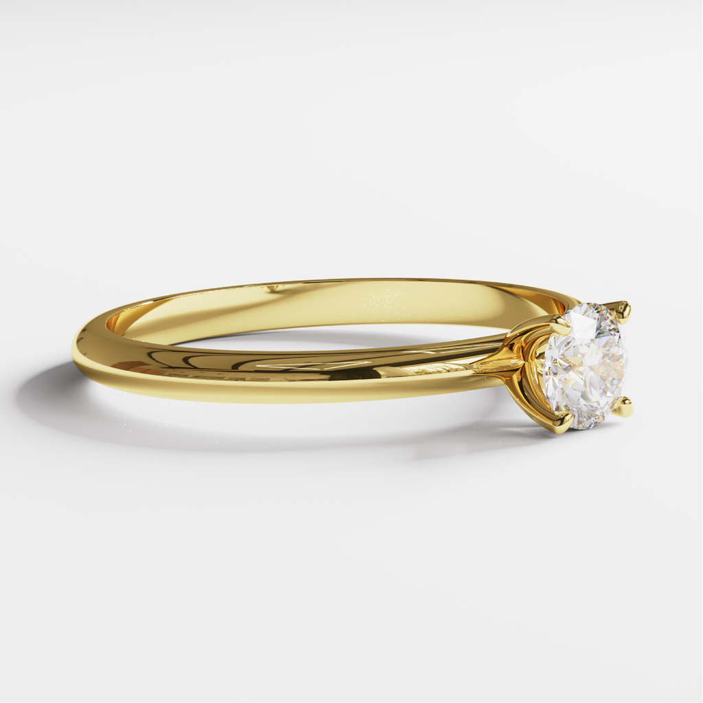 anillo de oro 18k con diamante acilia antique diamond