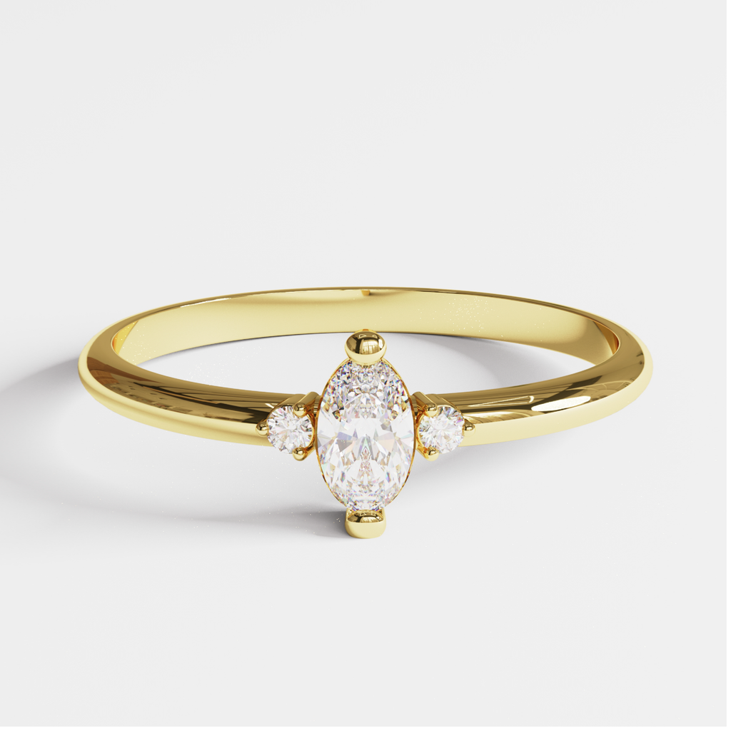anillo de oro 18k con diamantes berenices diamond