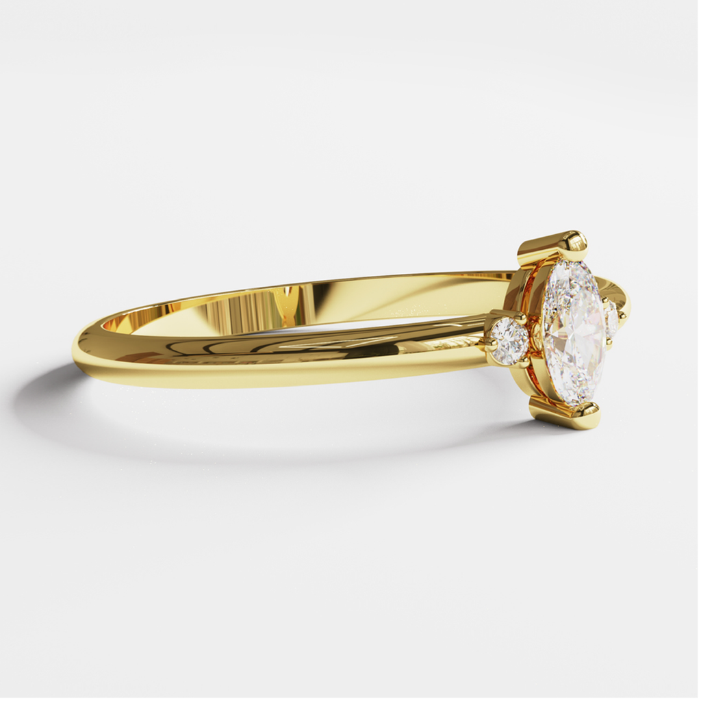 anillo de oro 18k con diamantes berenices diamond