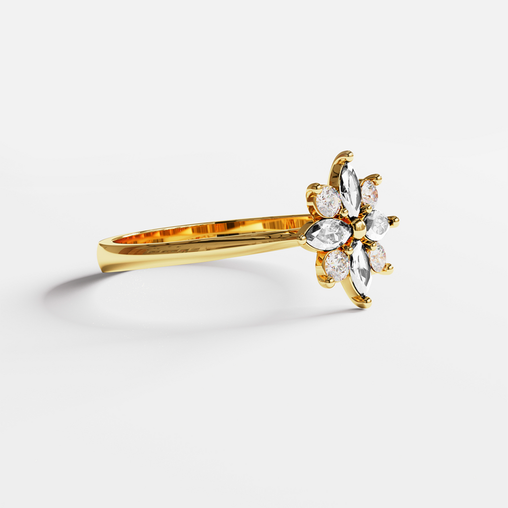 anillo en oro 18k con piedras diamante y zafiro edel diamond