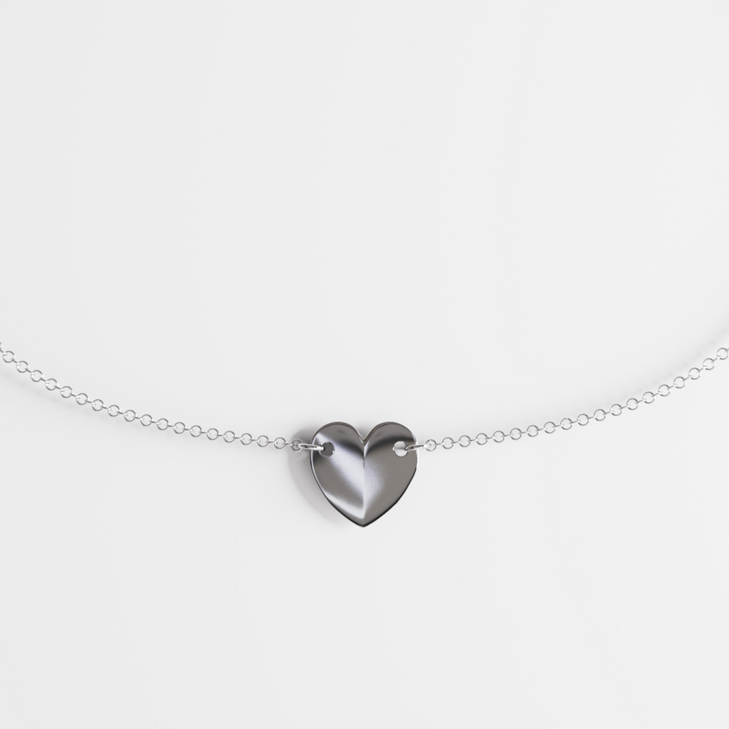 Pulsera de oro 18k con dije y cadena roló Heart.