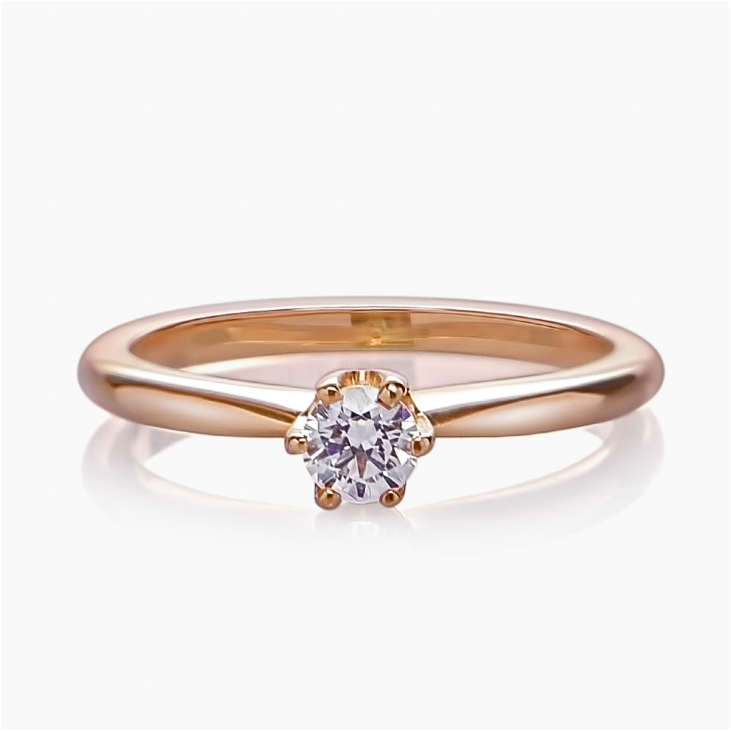 anillo de oro 18k con diamantes atenea diamond
