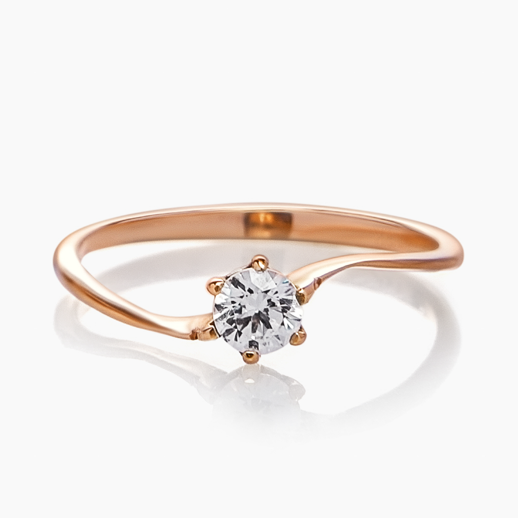 anillo de oro 18k con diamante lucretia diamond