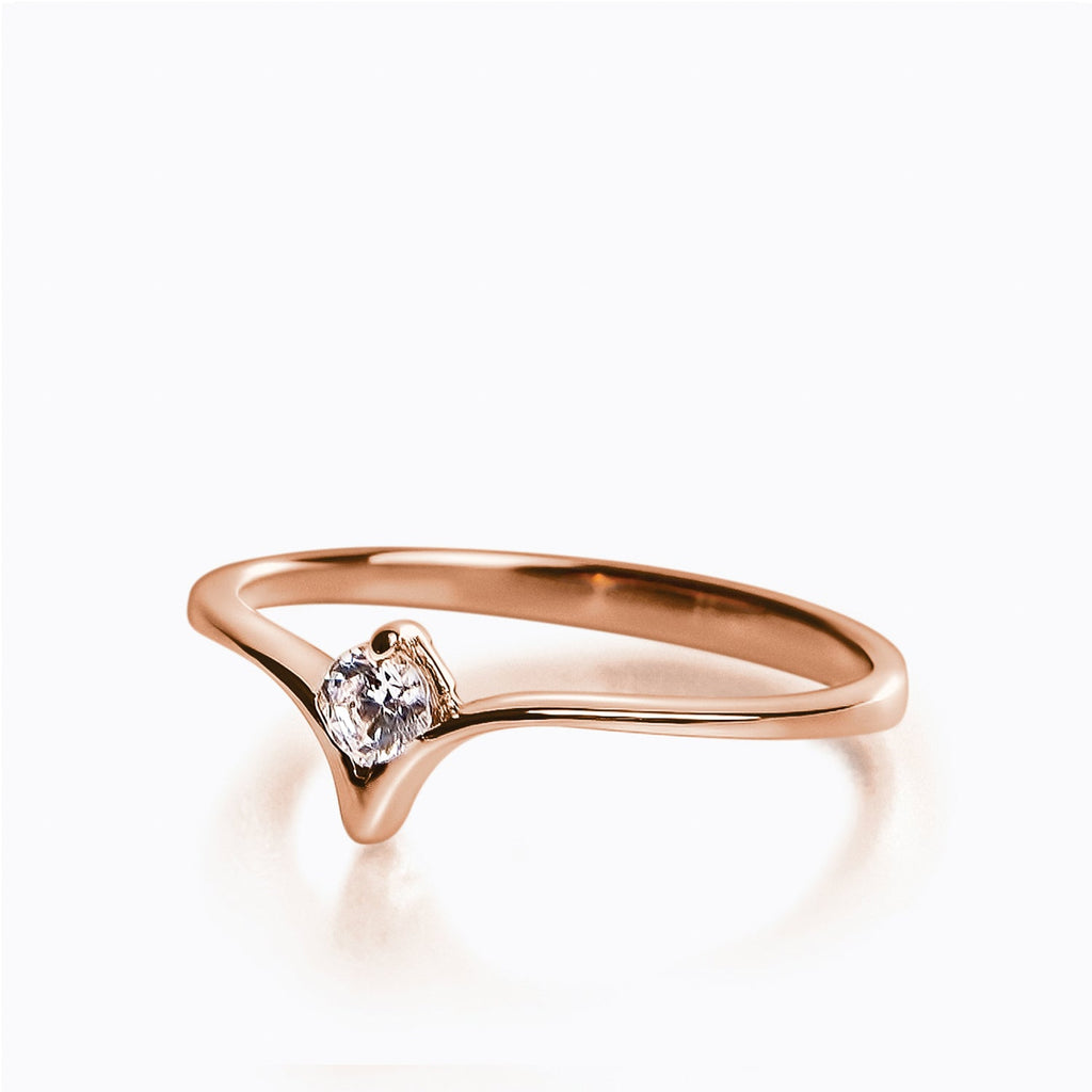 anillo de oro 18k con diamante afrodita diamond