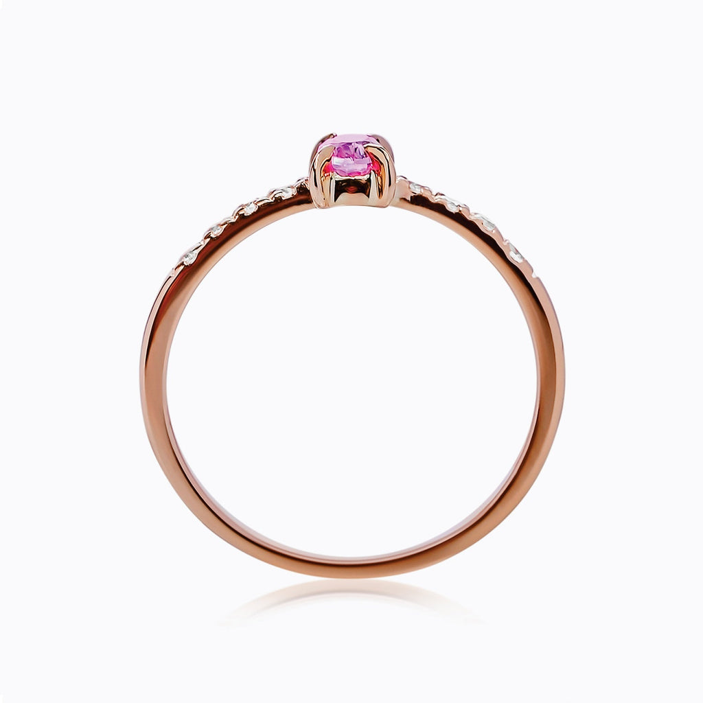 anillo de oro 18k con diamante aura diamond