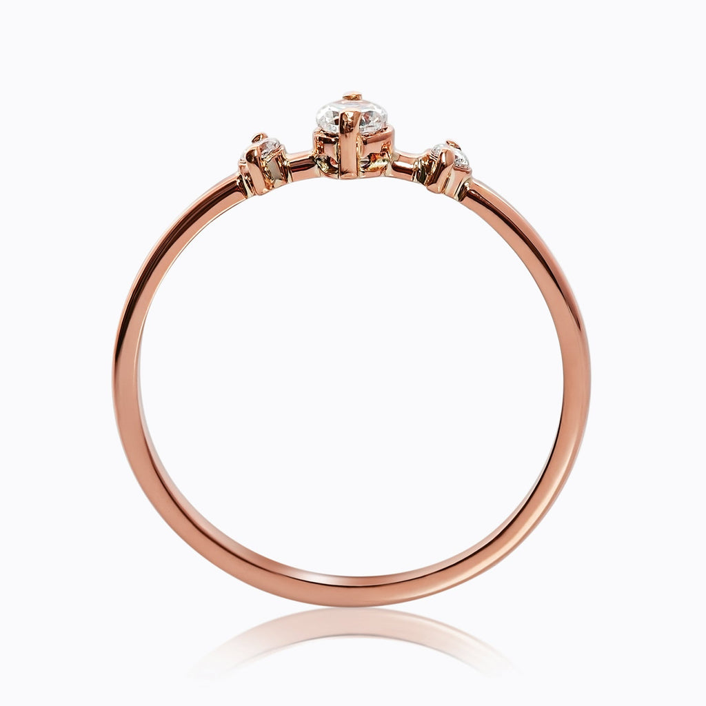 anillo de oro 18k con diamante birthstone diamond