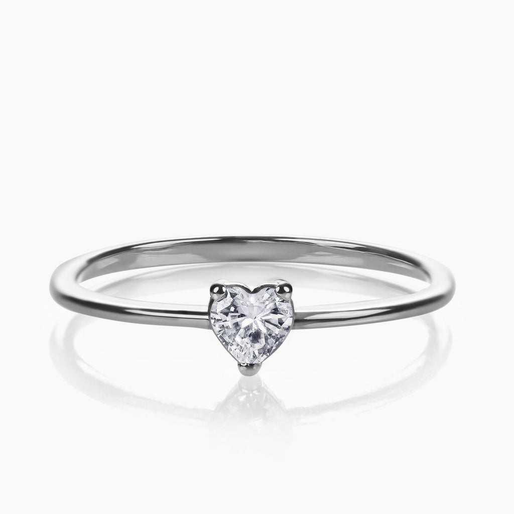 anillo de oro 18k con diamante cuore diamond