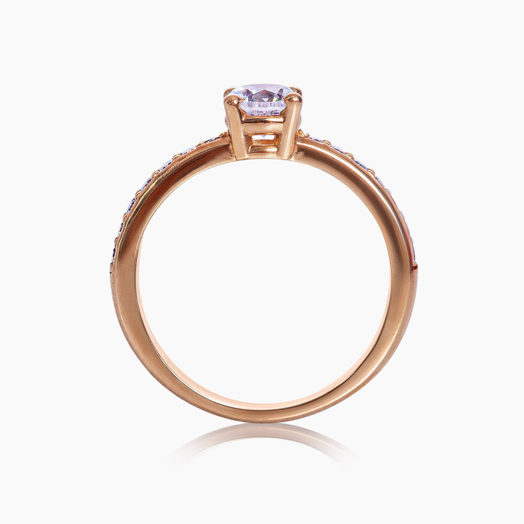 anillo de oro 18k  con piedras Olympia