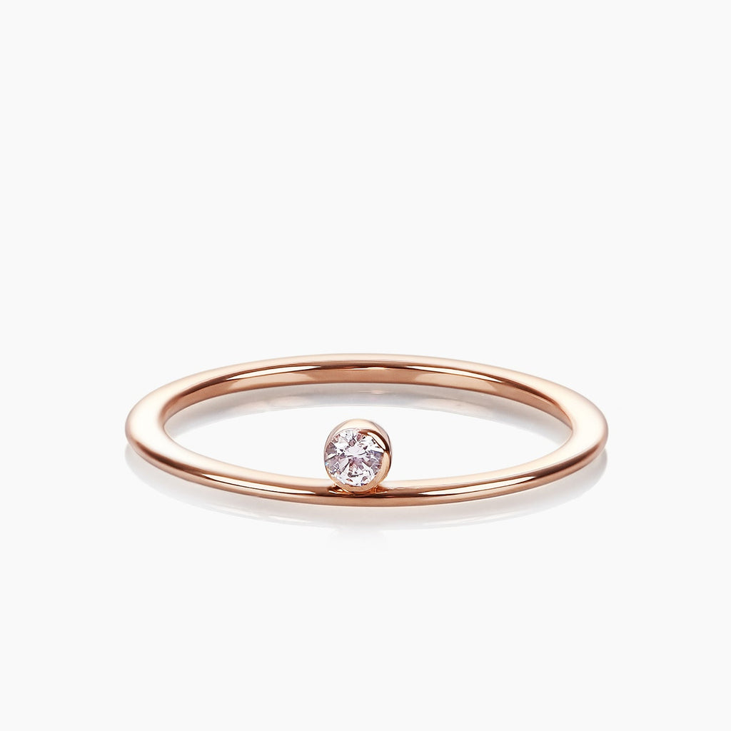 anillo de oro 18k con diamante lyra diamond