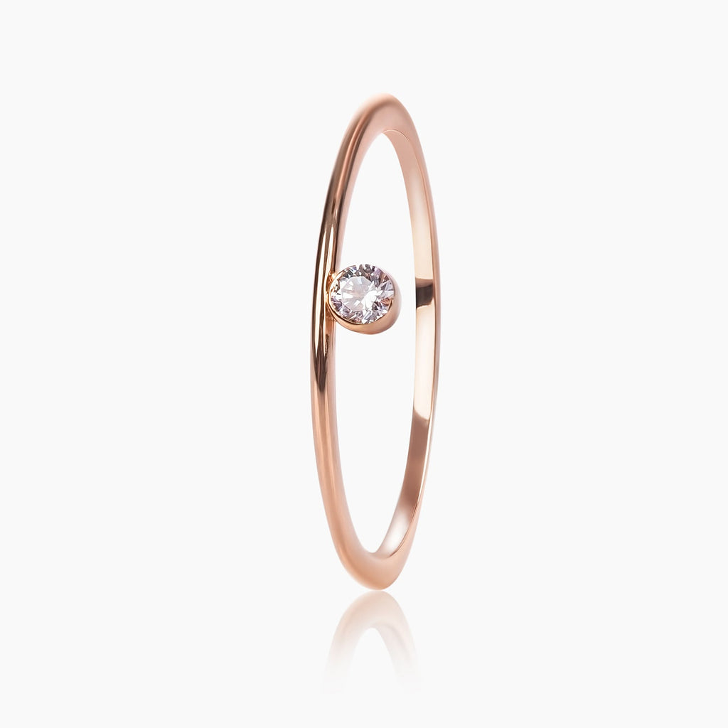 anillo de oro 18k con diamante lyra diamond