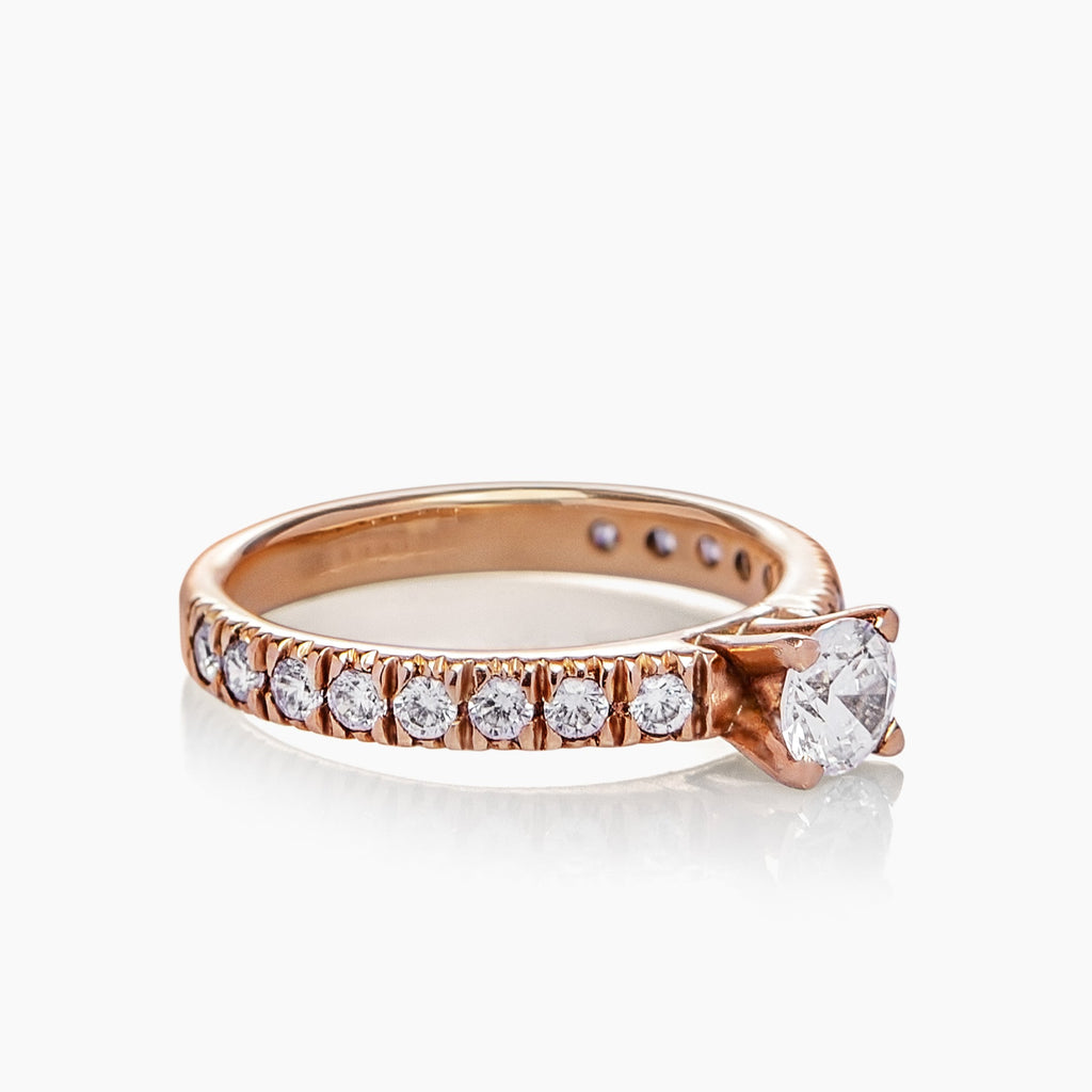 anillo de oro 18k con diamante hera diamond
