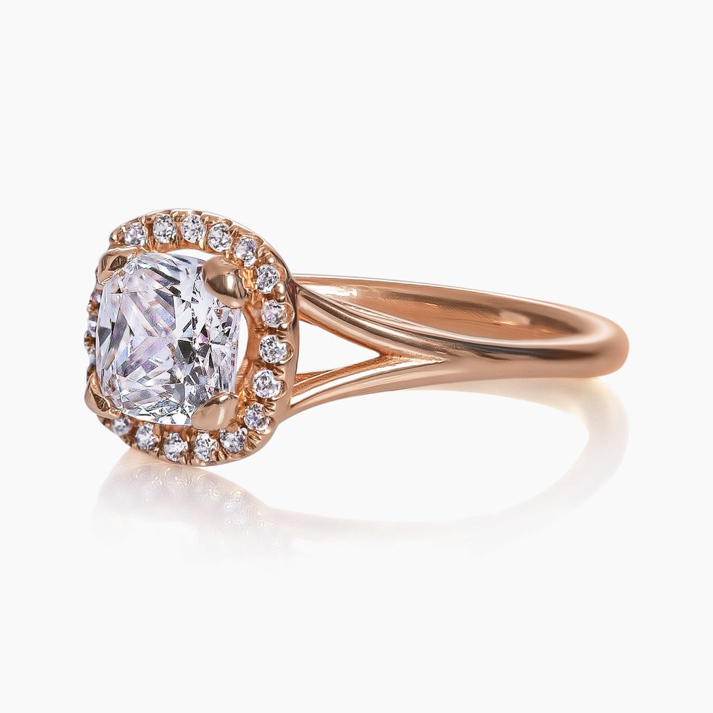 anillo de oro 18k con piedras de diamante Skydream