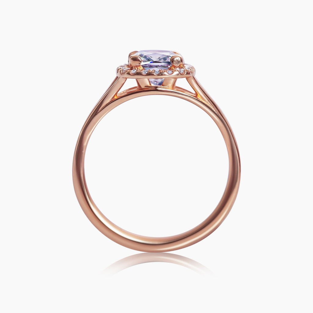 anillo de oro 18k con piedras de diamante Skydream